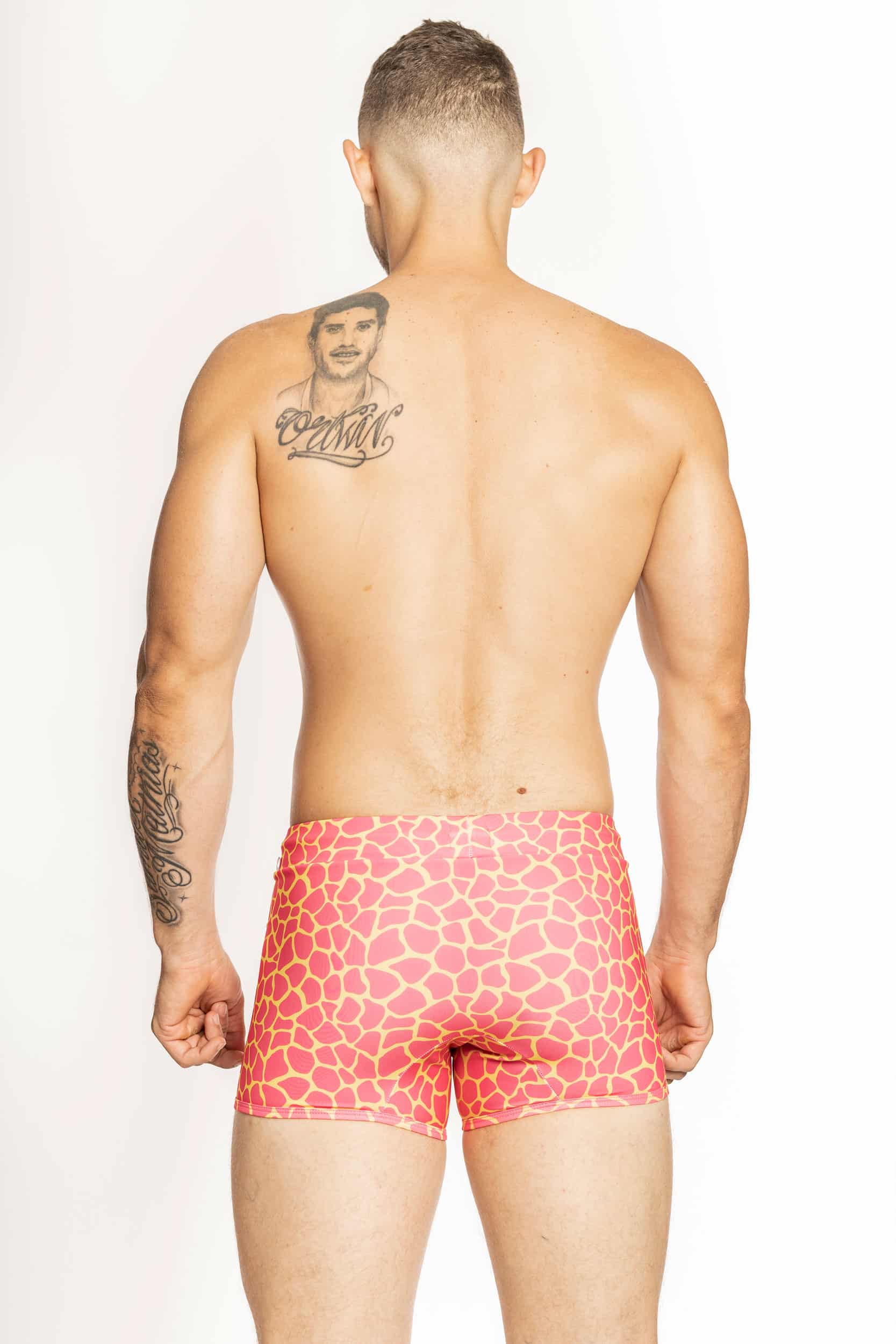 SwimBoxer Fuchsia Giraffe