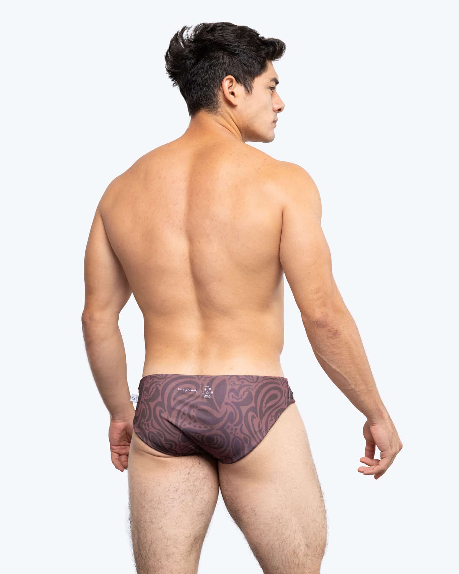 Swimbrief Reversible (Brown & Orange)