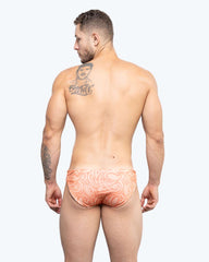 Swimbrief Reversible (Brown & Orange)