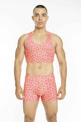 Crop Top Fuchsia Giraffe